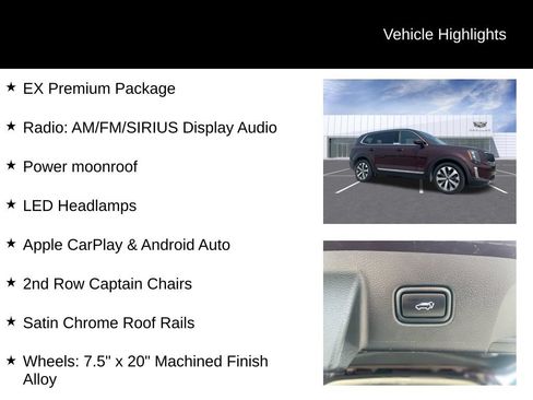 Used 2021 Kia Telluride EX w/ EX Premium Package FWD image 10