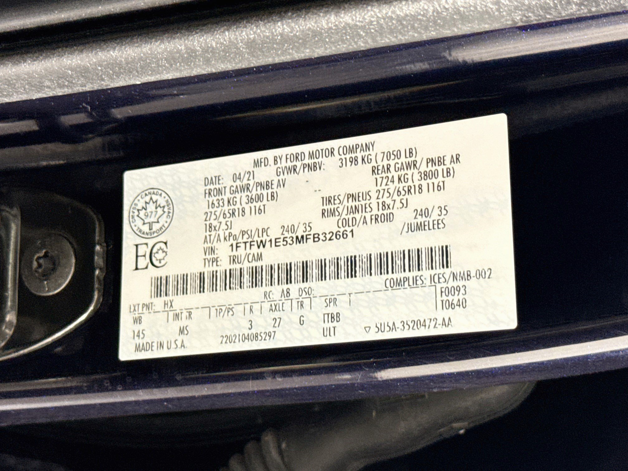 Used 2021 Ford F150 XLT w/ Equipment Group 302A High AWD/4WD image 40
