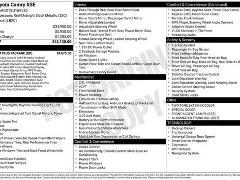 Used 2025 Toyota Camry XSE w/ Premium Plus Package image 7