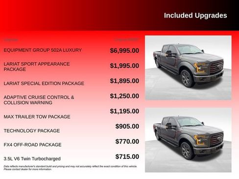 Used 2016 Ford F150 Lariat w/ Equipment Group 502A Luxury image 4