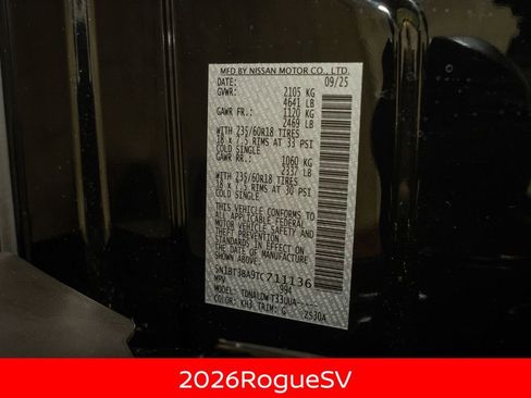 New 2026 Nissan Rogue SV image 22