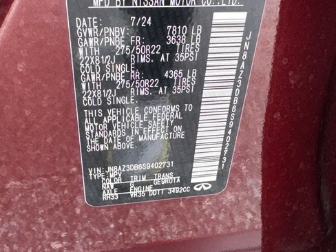 Used 2025 INFINITI QX80 Sensory AWD/4WD image 34