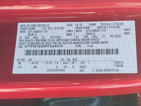 Certified 2023 Ford F150 Lariat w/ Equipment Group 502A High AWD/4WD image 17