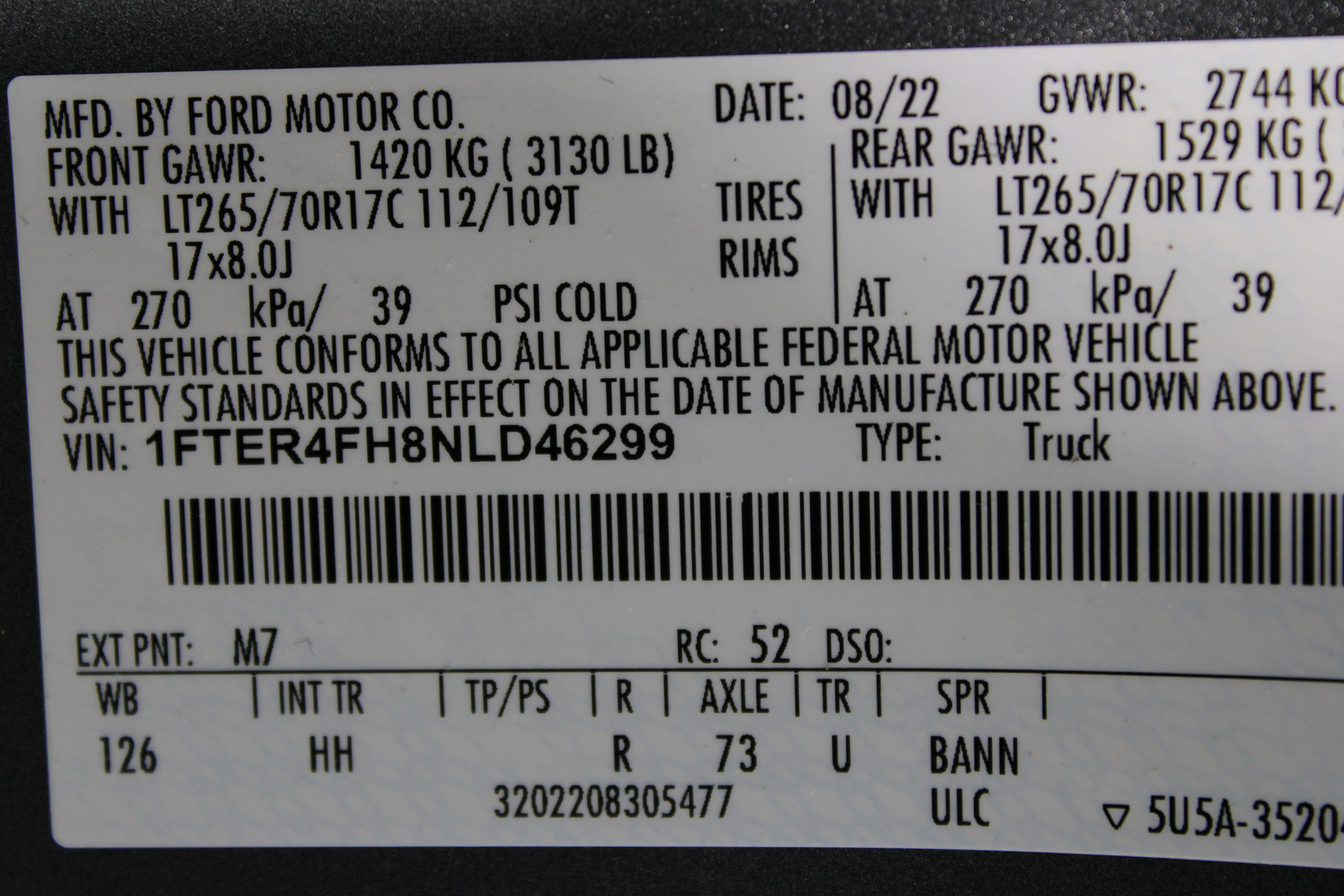 Used 2022 Ford Ranger Lariat w/ Tremor Off-Road Package AWD/4WD image 44