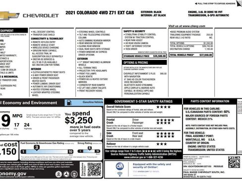 Certified 2021 Chevrolet Colorado Z71 image 1