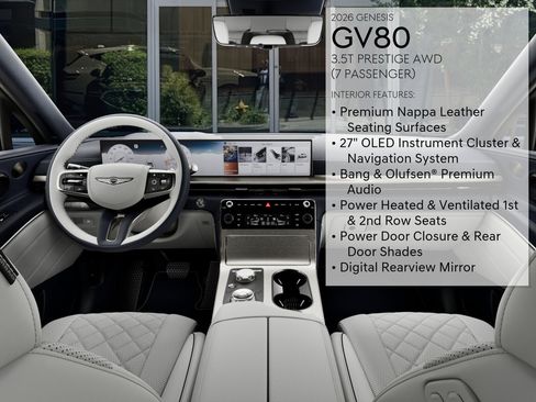 New 2026 Genesis GV80 3.5T Prestige AWD/4WD image 17