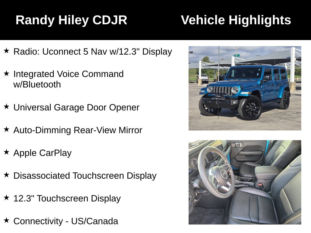 Used 2024 Jeep Wrangler Unlimited Sahara w/ Technology Group AWD/4WD image 10