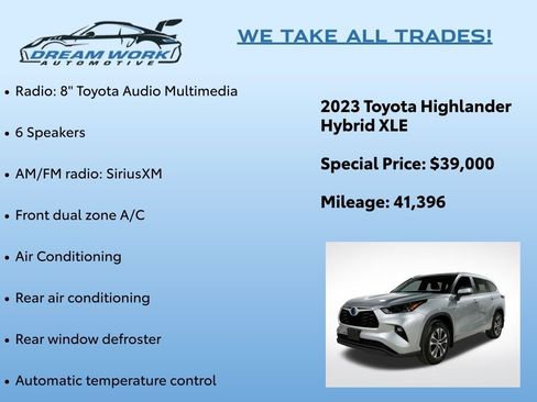Used 2023 Toyota Highlander XLE image 2