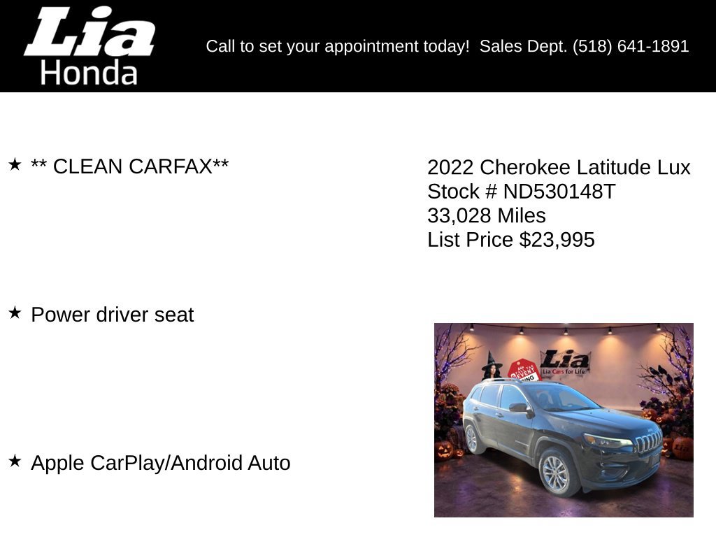 Used 2022 Jeep Cherokee Latitude Lux AWD/4WD image 7