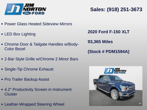 Used 2020 Ford F150 XLT w/ Equipment Group 302A Luxury AWD/4WD image 14