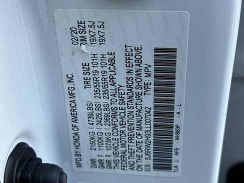 Used 2020 Honda CR-V Touring image 56