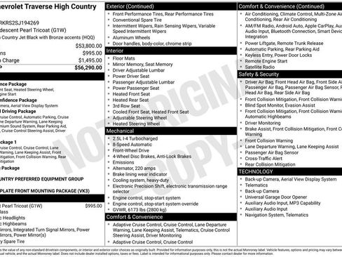 Used 2025 Chevrolet Traverse High Country image 2