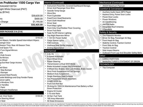 Used 2016 RAM ProMaster 1500 image 15