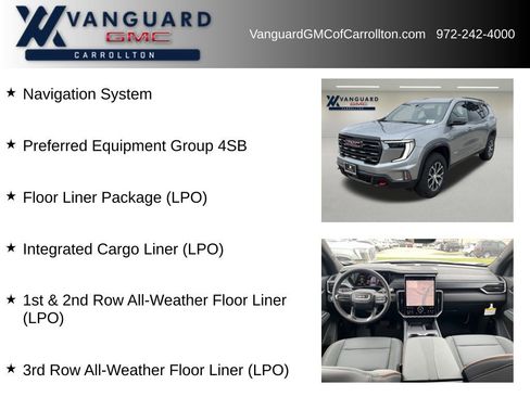 New 2026 GMC Acadia AT4 w/ LPO, Floor Liner Package image 6