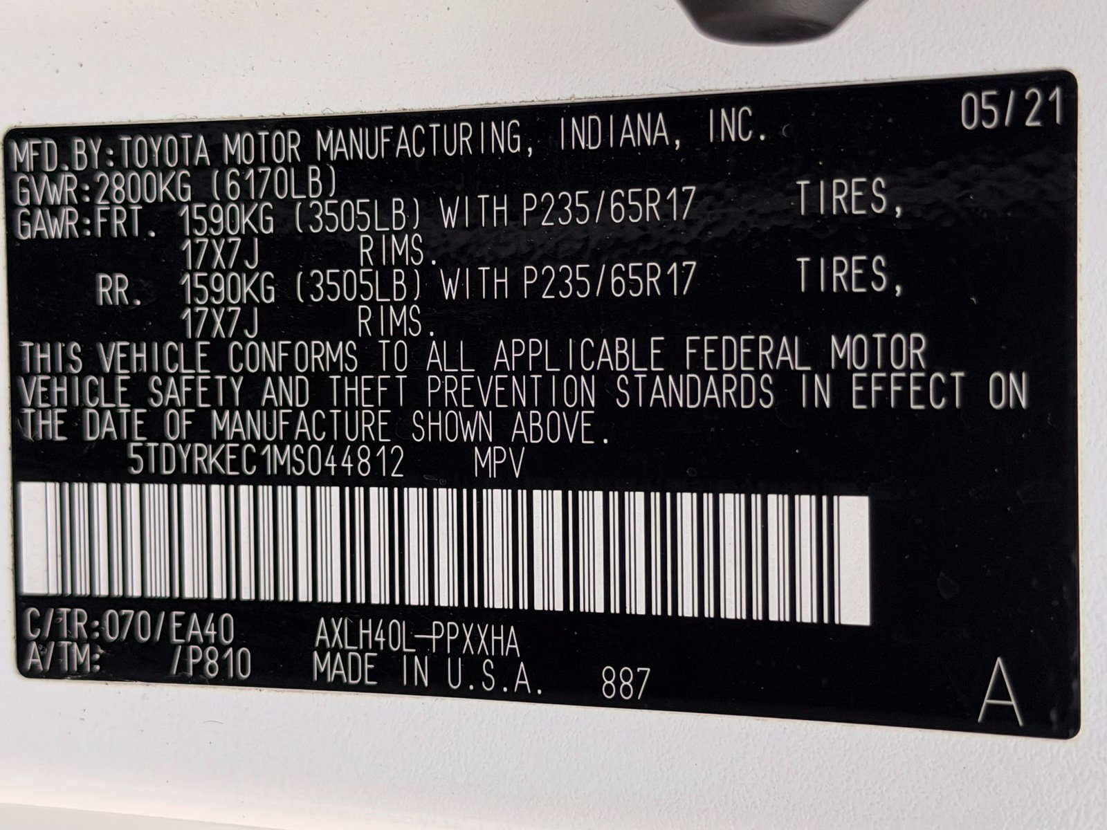 Used 2021 Toyota Sienna XLE FWD image 49