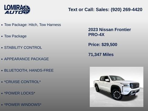 Used 2023 Nissan Frontier PRO-4X AWD/4WD image 8