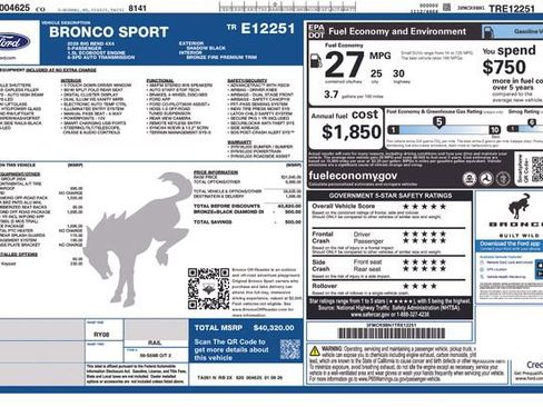 New 2026 Ford Bronco Sport Big Bend w/ Convenience Package AWD/4WD image 31