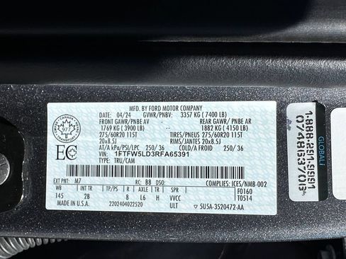 Used 2024 Ford F150 Lariat w/ Equipment Group 502A High AWD/4WD image 16