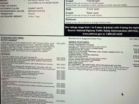 Used 2019 Chevrolet Express 2500 w/ Driver Convenience Package image 23