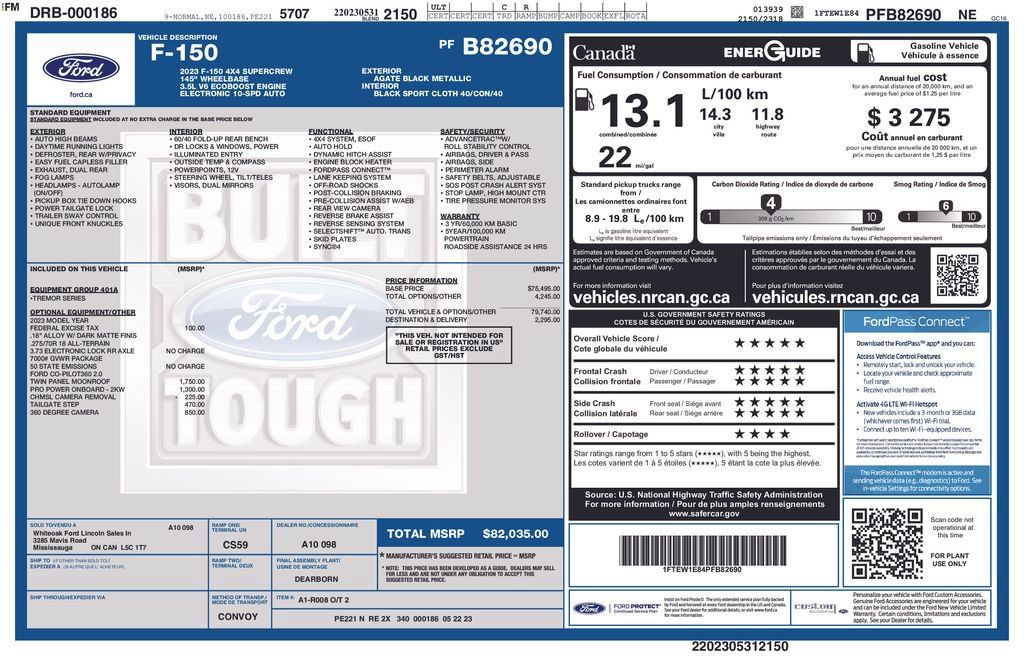 Used 2023 Ford F150 Tremor w/ 360 Degree Camera Package AWD/4WD image 63