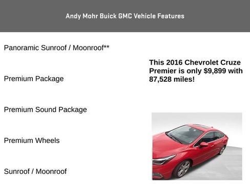 Used 2016 Chevrolet Cruze Premier FWD image 8