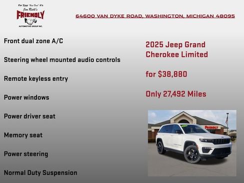 Used 2025 Jeep Grand Cherokee Limited w/ Black Appearance Package image 15