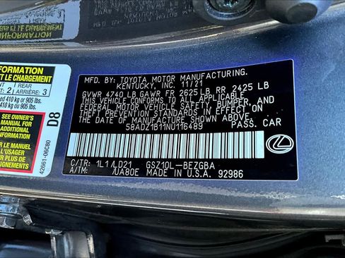 Used 2022 Lexus ES 350 w/ Premium Package image 34