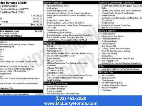 Used 2017 Dodge Durango Citadel w/ Trailer Tow Group IV RWD image 11