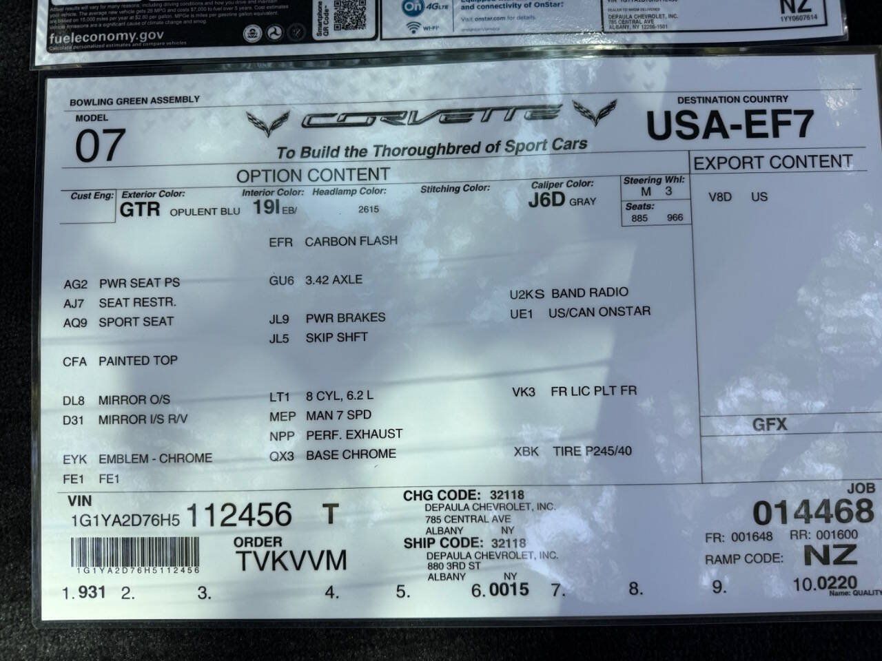 Used 2017 Chevrolet Corvette Stingray Coupe w/ Battery Protection Package RWD image 20