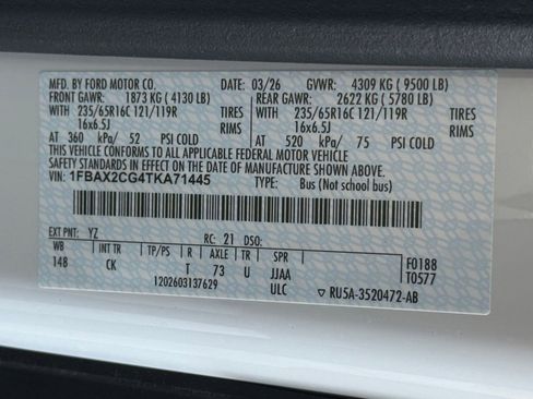 New 2026 Ford Transit 350 XLT RWD image 21