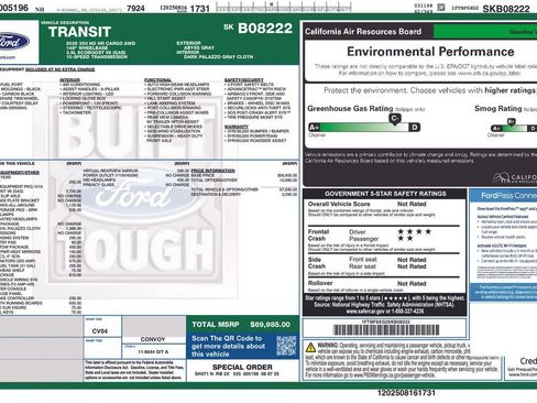 New 2025 Ford Transit 350 148 High Roof AWD w/ Upfitter Package image 13