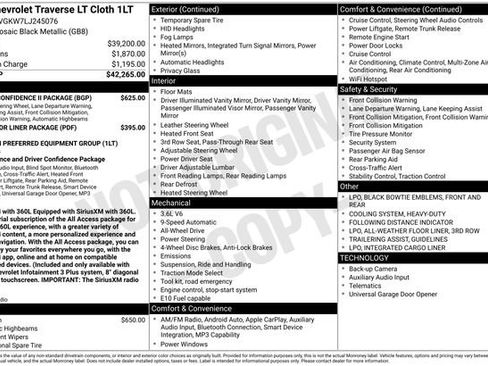 Used 2020 Chevrolet Traverse LT w/ Driver Confidence II Package image 2