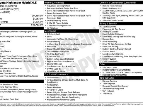Used 2022 Toyota Highlander XLE AWD/4WD image 9