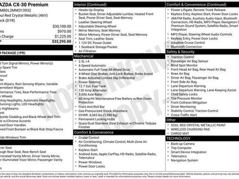 Used 2021 MAZDA CX-30 AWD 2.5 S w/ Premium Package image 10