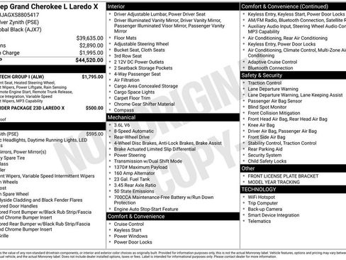 New 2025 Jeep Grand Cherokee L Laredo w/ Luxury Tech Group I RWD image 41