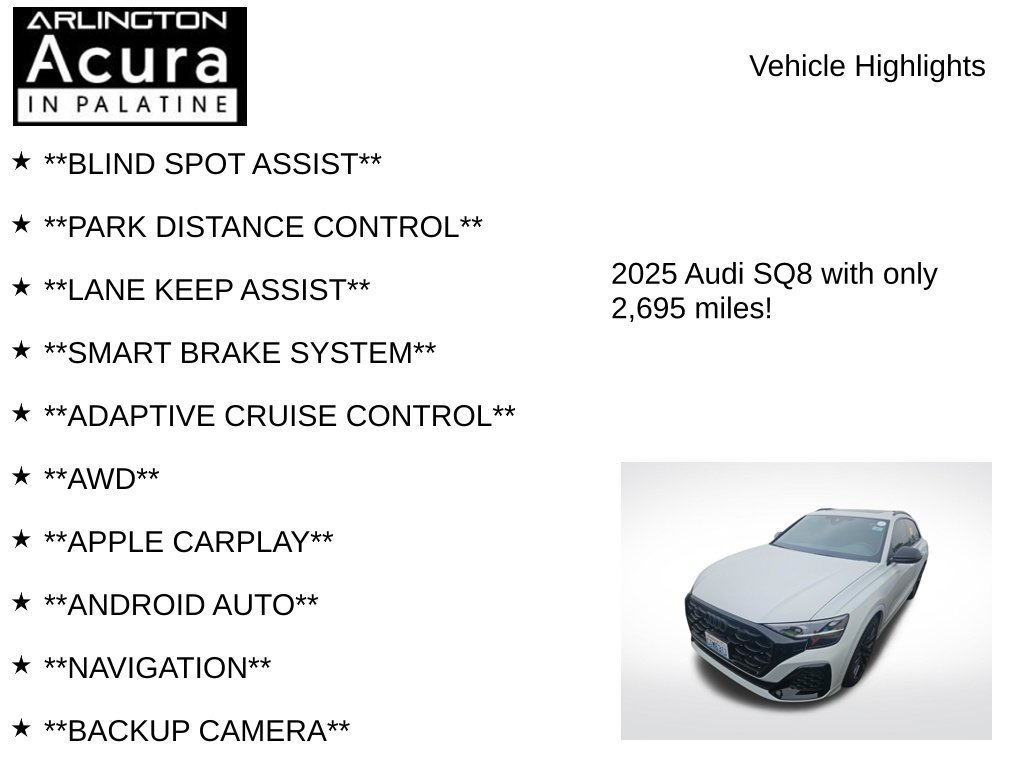 Used 2025 Audi SQ8 Premium Plus AWD/4WD image 7