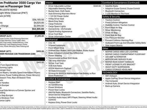 New 2026 RAM ProMaster 3500 w/ Safety Group FWD image 6