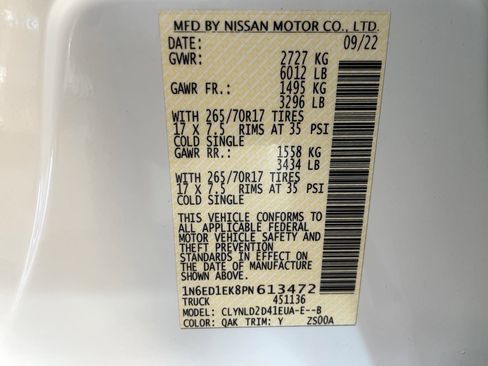 Used 2023 Nissan Frontier PRO-4X w/ Pro-4X Premium Package image 8