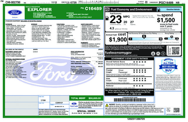 Used 2023 Ford Explorer XLT w/ Equipment Group 202A AWD/4WD image 7