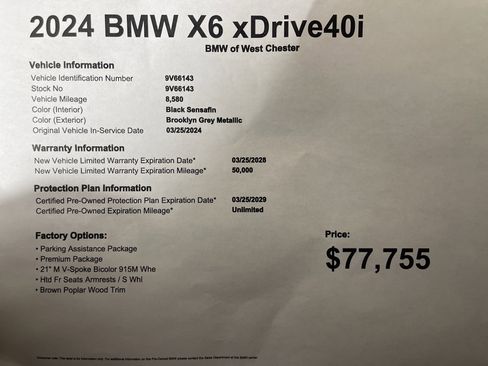 Certified 2024 BMW X6 xDrive40i image 20
