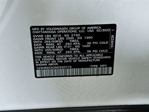 Used 2022 Volkswagen Atlas SE AWD/4WD image 31