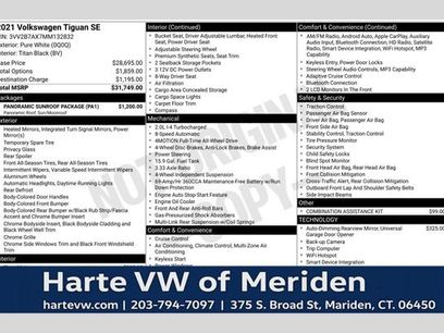Used 2021 Volkswagen Tiguan SE w/ Panoramic Sunroof Package