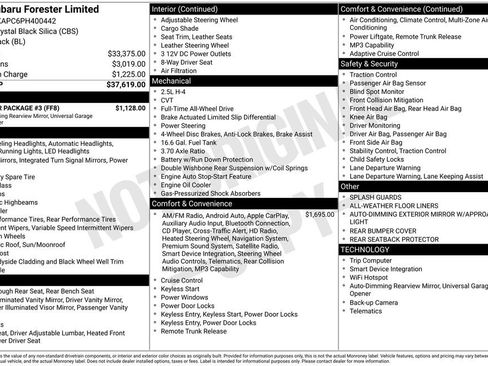 Used 2023 Subaru Forester Limited w/ Popular Package #3 image 5