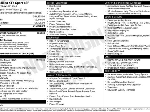 Certified 2025 Cadillac XT4 Sport w/ Cold Weather Package FWD image 35