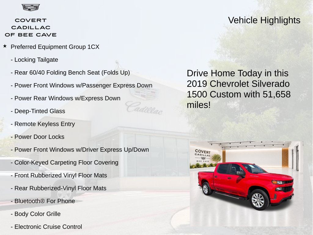 Used 2019 Chevrolet Silverado 1500 Custom w/ Custom Value Package RWD image 6