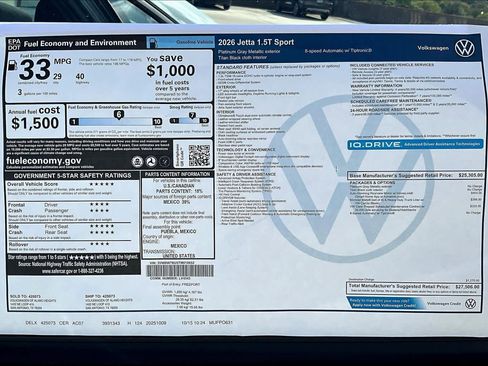 New 2026 Volkswagen Jetta Sport image 19