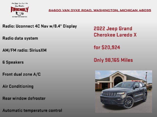 Used 2022 Jeep Grand Cherokee Laredo X AWD/4WD image 25
