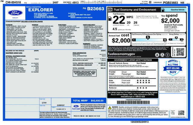 Certified 2023 Ford Explorer XLT AWD/4WD image 16