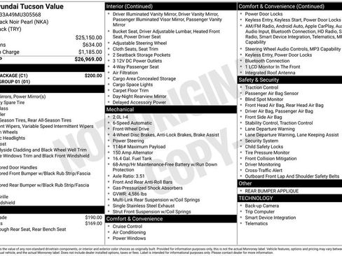 Used 2021 Hyundai Tucson Value w/ Cargo Package FWD image 29
