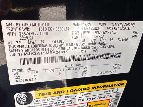 Certified 2021 Ford Expedition Max Limited AWD/4WD image 38